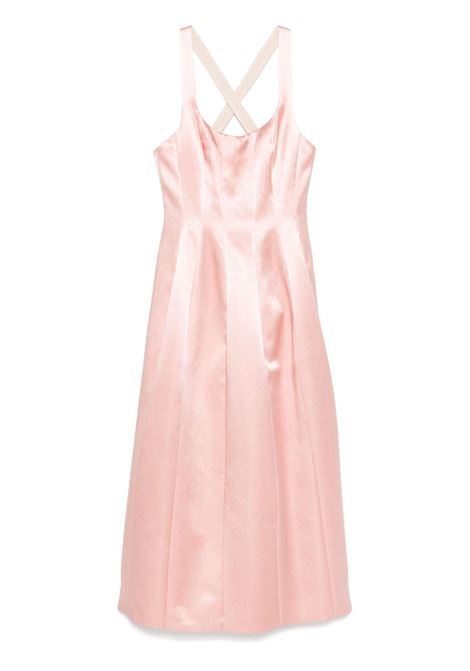 Abito midi in raso rosa Philosophy Di Lorenzo Serafini - donna